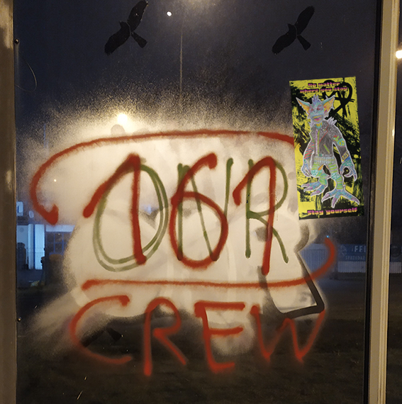 Sticker on the street