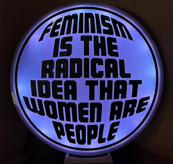 DIY-LED-Lampe • Feminism is the radical idea that women are people