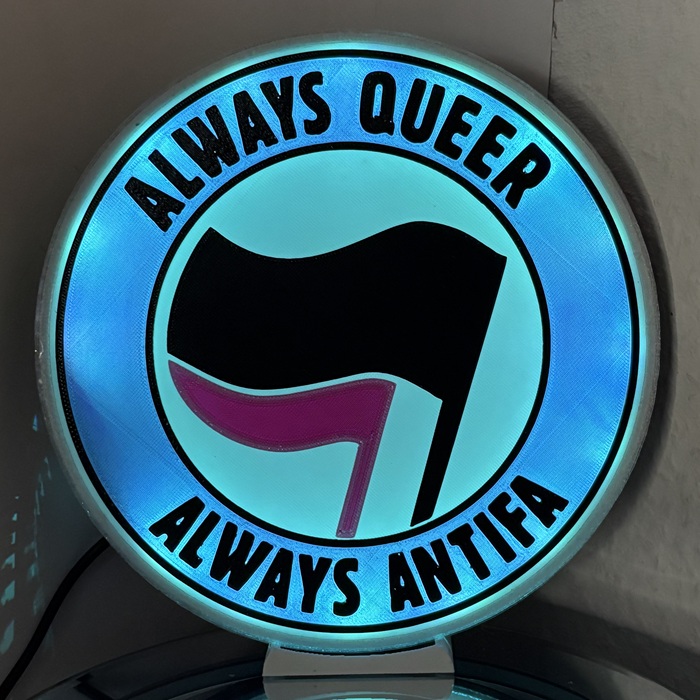 DIY-LED-Lampe • Always Queer, Always Antifa