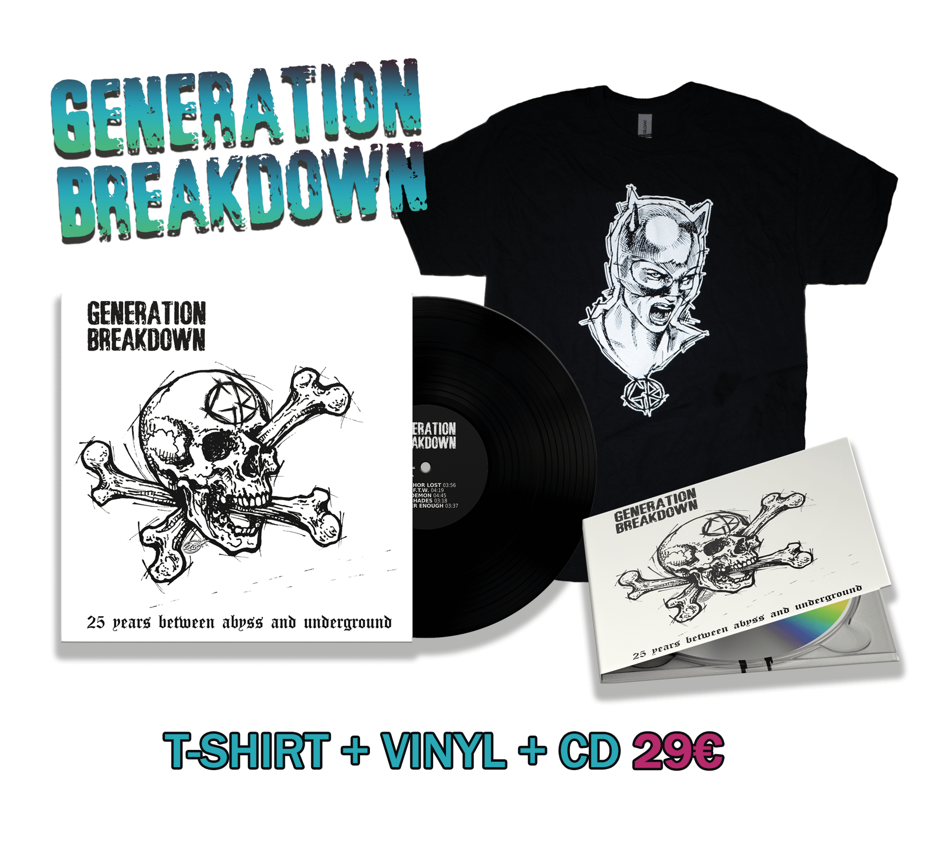 Generation Breakdown T-shirt + Vinyl + CD Generation Breakdown T-shirt + Vinyl + CD